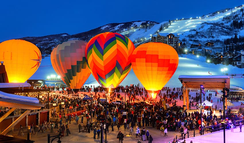 Hot air balloon festival in Steamboat Springs